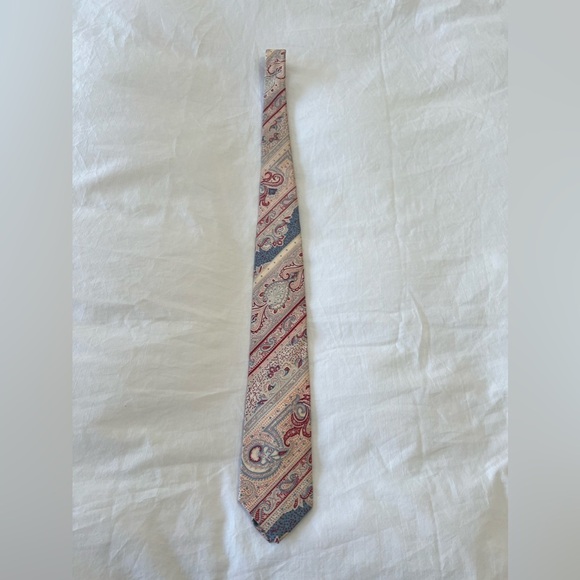 Vintage Liberty Of London By Berkley | Silk Neck Tie Cotton Paisley Preppy - Picture 2 of 6